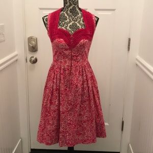 Vintage Pink Floral Dress